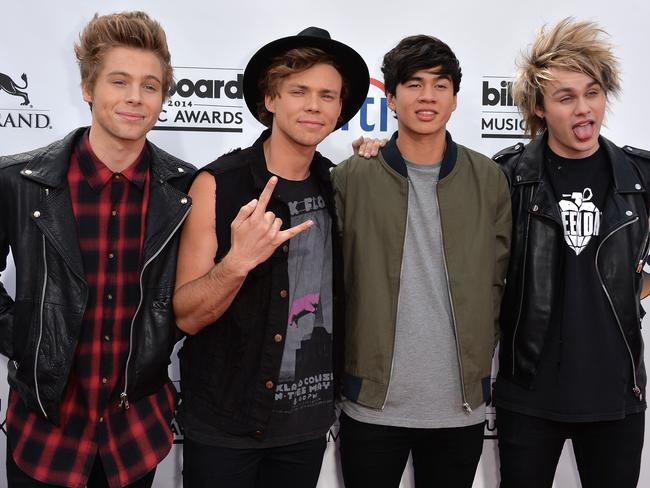 Recording artists Luke Hemmings, Ashton Irwin, Calum Hood and Michael Clifford of 5 Seconds of Summer attend the 2014 Billboard Music Awards Las Vegas, Nevada. Picture: Getty