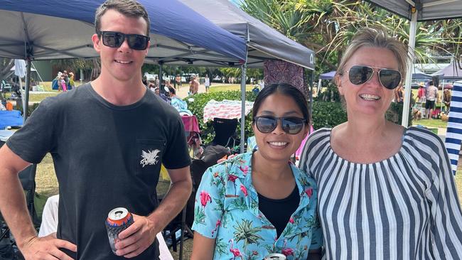 Silbano Pepi, Noi Panurat and Sharon Boyle at Australia Day celebrations for 2023 in Cotton Tree.