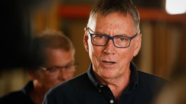 Territory Alliance leader Terry Mills has unveiled his party’s child protection policies ahead of the NT election. Picture: Glenn Campbell