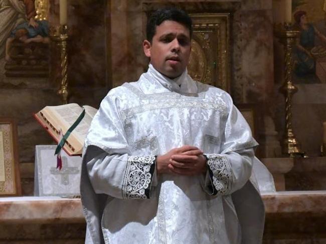 Father Shawn Murphy at mass in St Patrick’s Cathedral. Picture: Supplied