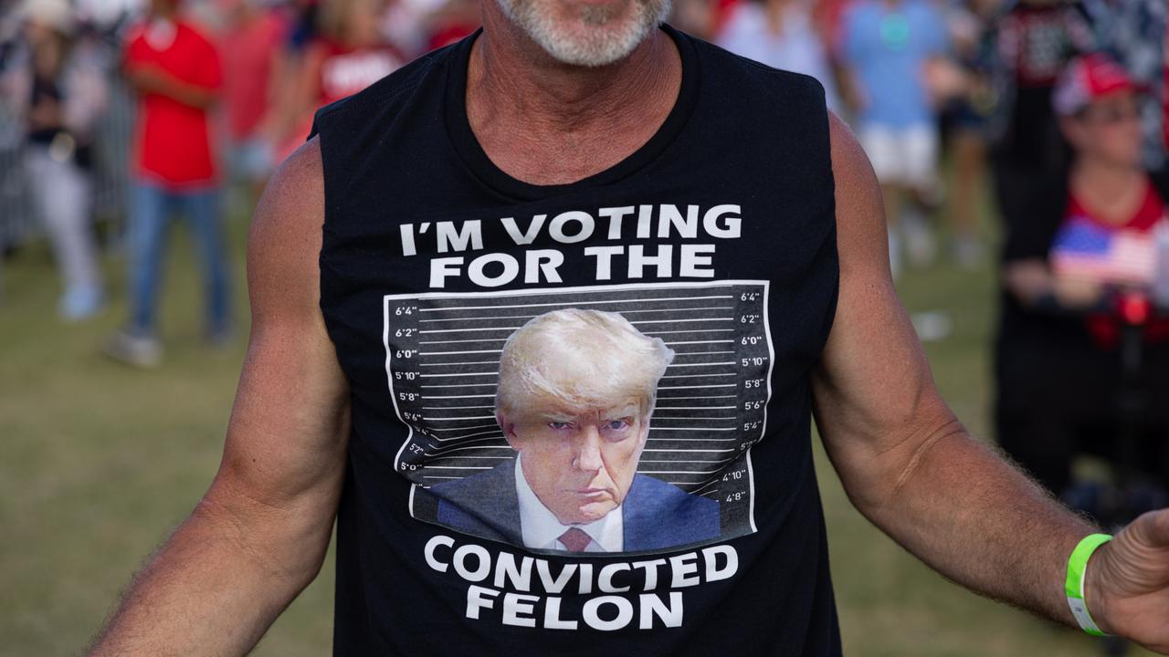 An attendee during the campaign event. Picture: Parker Michels-Boyce/Bloomberg via Getty Images