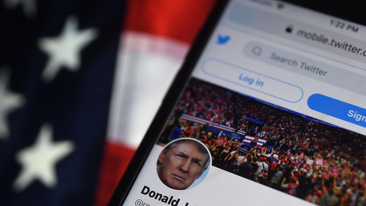 Trump was removed from Twitter and other social media platforms following the events at the US Capitol on January 6, 2021. Picture: Olivier Douliery/AFP