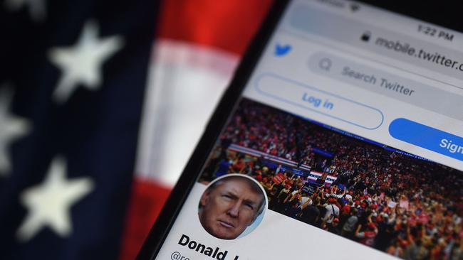 Trump was removed from Twitter and other social media platforms following the events at the US Capitol on January 6, 2021. Picture: Olivier Douliery/AFP