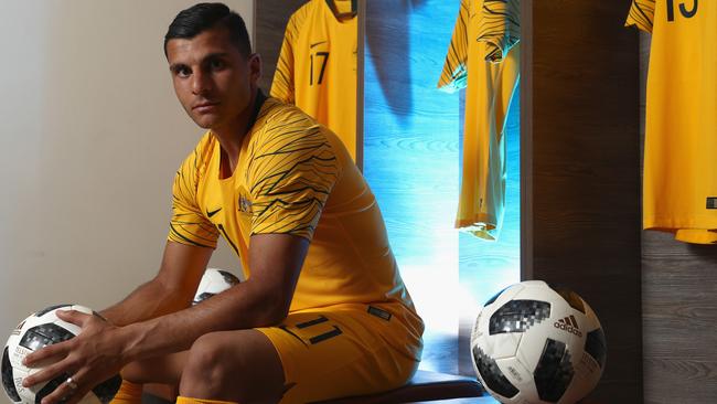 Andrew Nabbout is ready to fly the flag for Australia at the FIFA World Cup. Picture: Getty Images