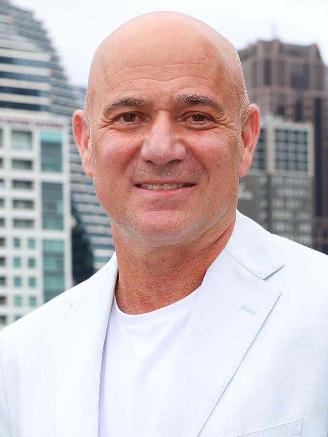 Andre Agassi in 2024. Picture: Brendan Beckett