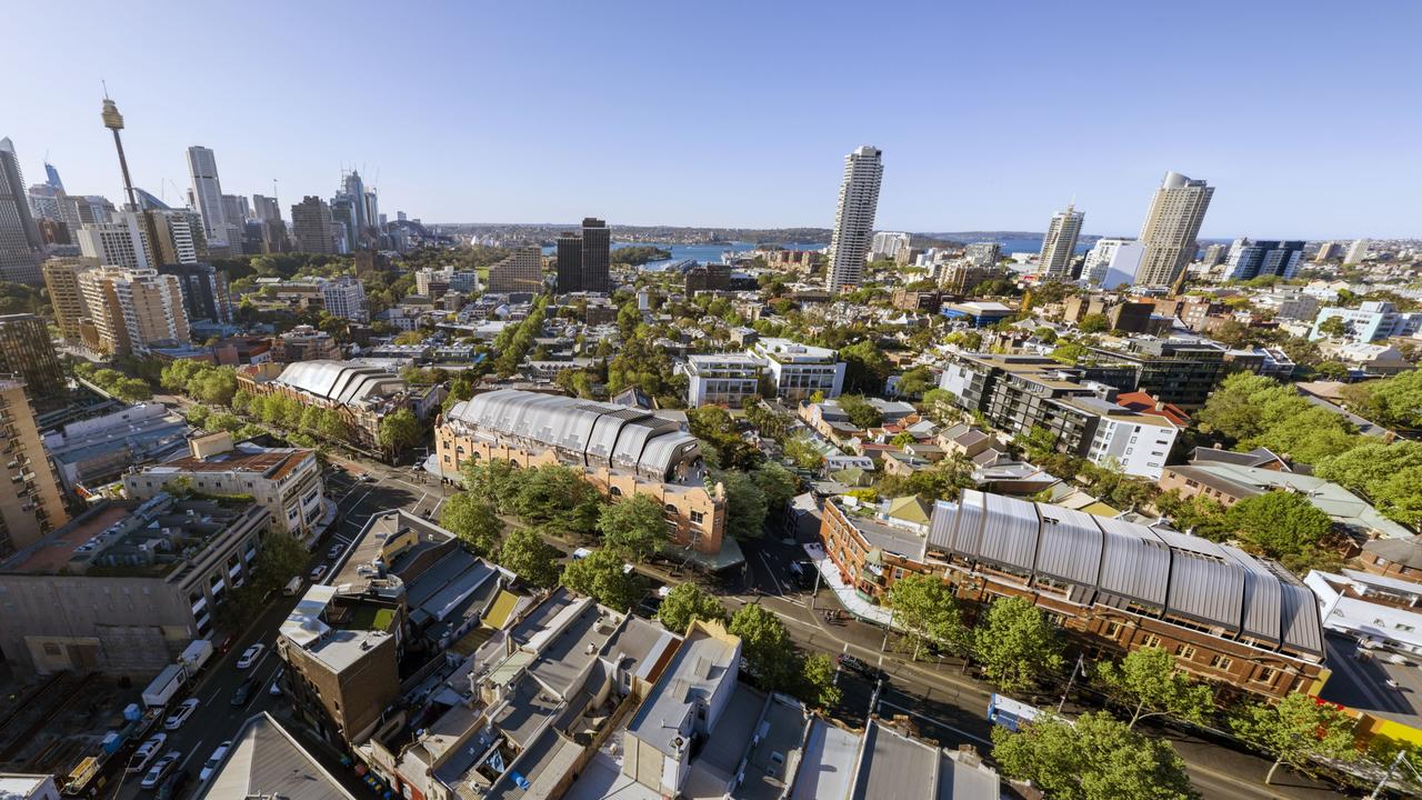 An aerial view of TOGA Group’s Oxford &amp; Foley, Oxford St, Sydney.