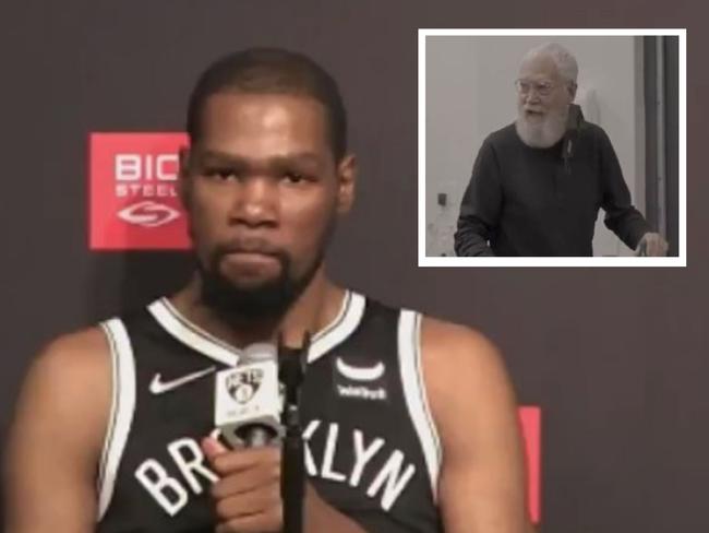 KD wants no part of David Letterman's tomfoolery. Photo: Twitter