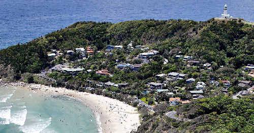 Tourism suffers: Wategos Beach at Byron Bay, a popular holiday destination for domestic and overseas tourists, who are altering their travel plans due to the strength of the Australian dollar.