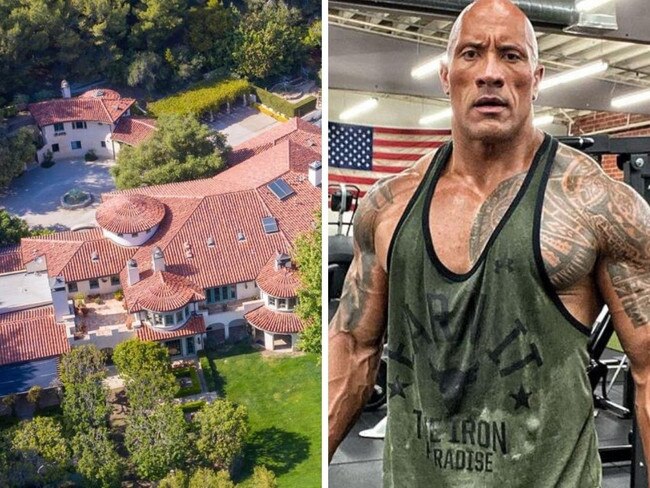 The Rock's Los Angeles mansion. Photos: Backgris Australia, Instagram.