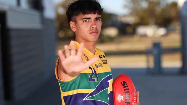 SANFL player, Woodville-West Torrens Football Club's Rome Burgoyne. Picture: Cory Sutton