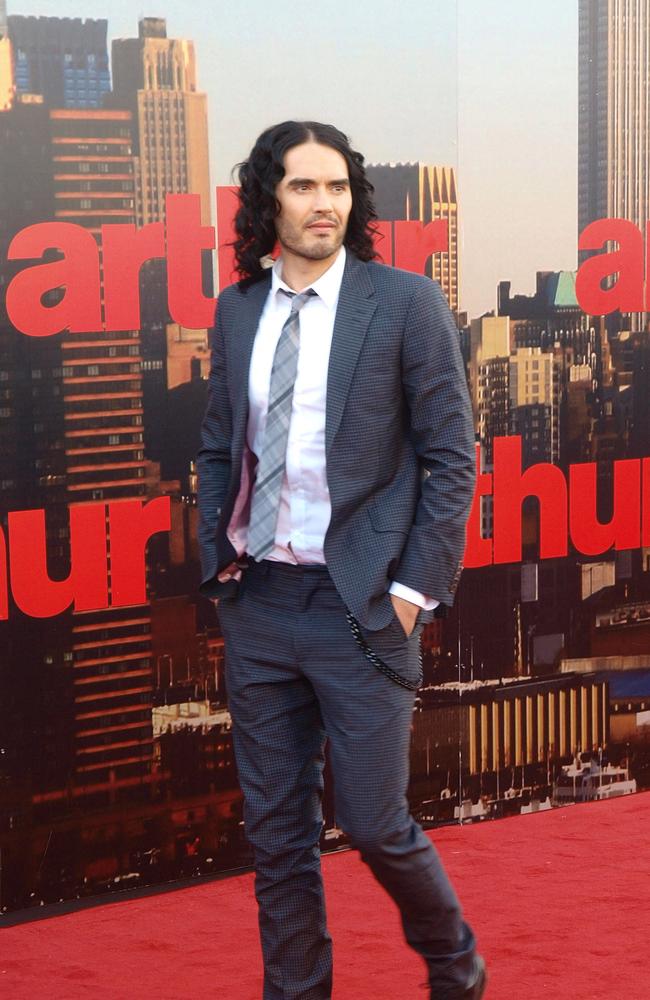 Russell Brand during the European premiere of Arthur in London. Picture: AFP