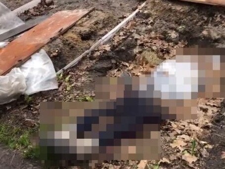 The woman's daughter was reportedly shot dead by Russian soldiers in Bucha. Credit: Twitter