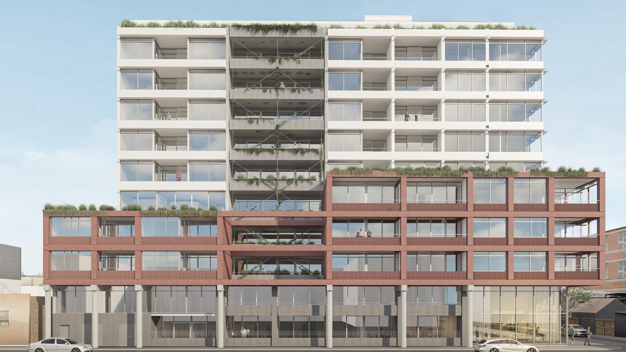 An artist’s impression of Pembroke’s planned build-to-rent development project at 155 Johnston Street, Fitzroy.