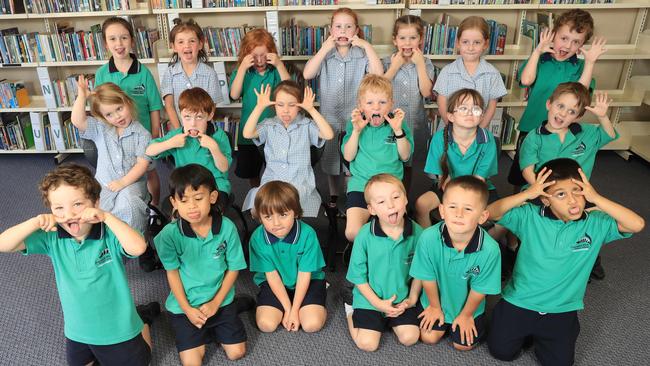 Grovedale West Primary School Prep B Back Row From Left: Ava Cole, Wilma Hassett, Orly Cleine, Patience Baker, Maddison Kilsby, Maeve Danagher, Kayden Leggatt Middle Row From Left : Lilly Luke-Allen, Ezra Brown, Freya Dunn, Archie Scullie, Riley Given, Gil Washington Front Row From Left: Donovan Klendo, Putu Troy Premaswara, Jackson Bennett, Logan Johns, Harry Laxon, Aaditya Baral Picture: Mark Wilson
