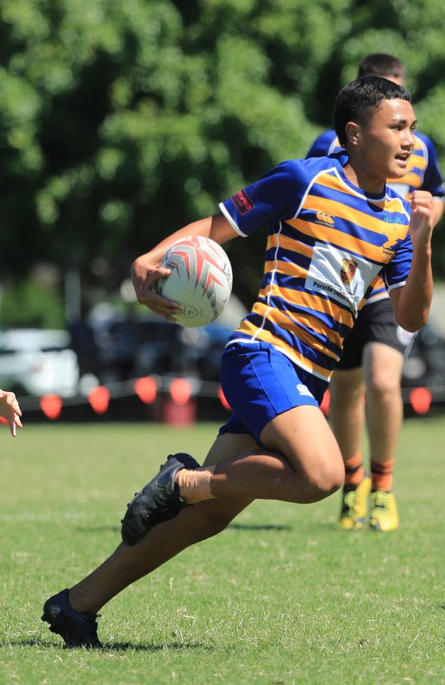 SURFERS PARADISE RUGBY, GOLD COAST , AUSTRALIA - April 10, 2021: Far North Coast U13s v USQ Saints U13s - Day Two of King of the Country rugby tournament.Played at Surfers Paradise Eagles Rugby Ground at Southport. Picture: Scott Powick Newscorp
