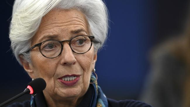 ECB president Christine Lagarde. Picture: AFP