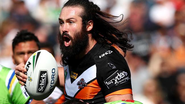 Tigers captain Aaron Woods has labelled Australia’s $170m training base in England as ‘unbelievable’. Picture: Gregg Porteous