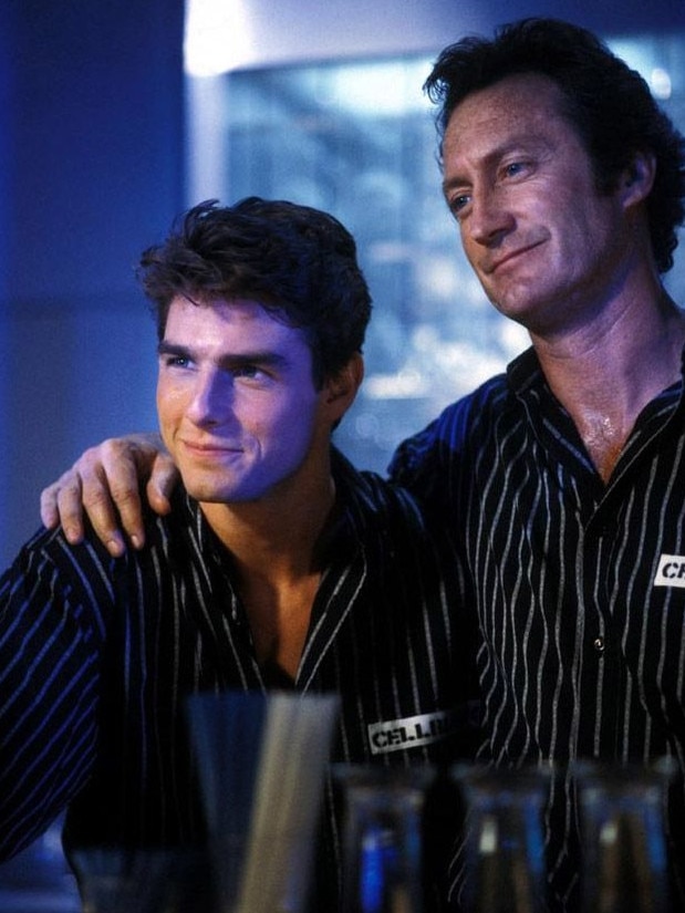 With Tom Cruise in <i>Cocktail </i>(1988).