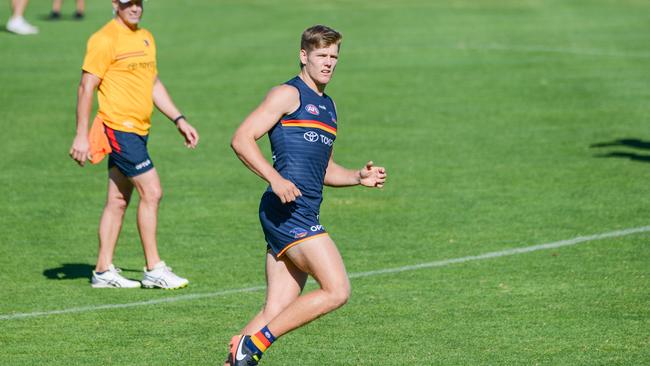 Nick Murray at Crows training. Picture: Brenton Edwards