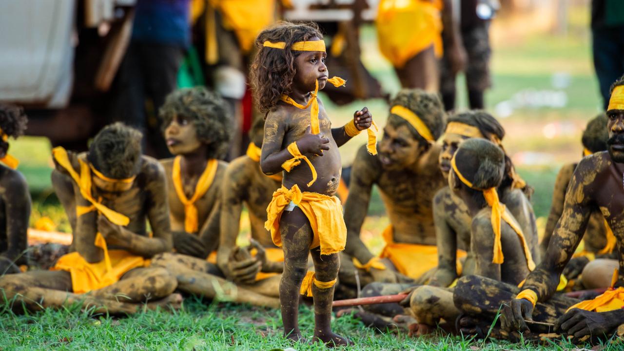 Lirrga ceremonial group perform cultural dances. Picture: Pema Tamang Pakhrin