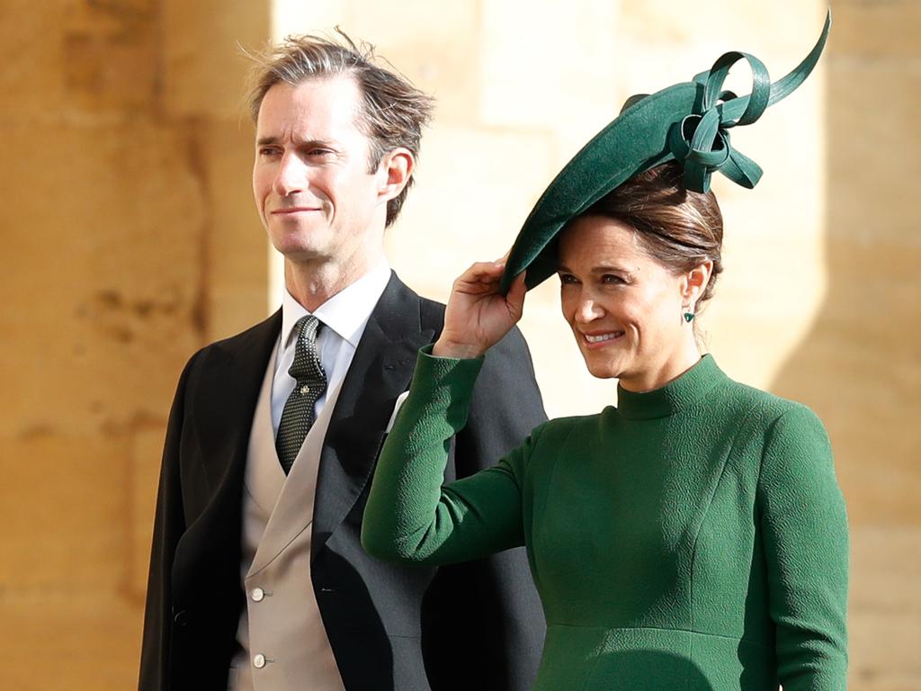 Pippa Middleton and her husband James Matthews at Princess Eugenie’s wedding. Picture: Getty Images