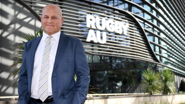 Rob Clarke this week stepped into the hot seat as interim chief executive of Rugby Australia Picture: AAP