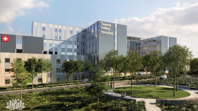 An artist's impression of the new Tweed Valley Hospital. Picture: NSW Government