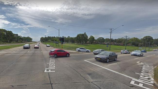 The incident allegedly unfolded on The Great Western Highway and Flushcombe Rd at Blacktown. Picture: Google Maps