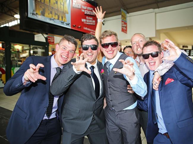 Racegoers return to the city after Melbourne Cup Day 2014 at Flemington Racecourse. Picture: Nathan Dyer