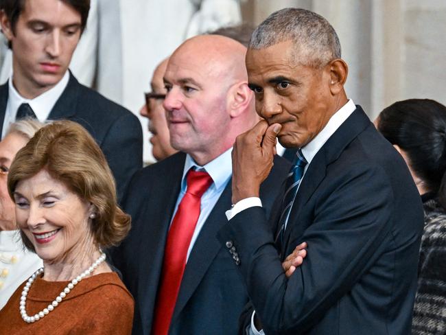 Barack raised some eyebrows when he attended the presidential inauguration solo. Picture: Kenny Holston/The New York Times / AFP