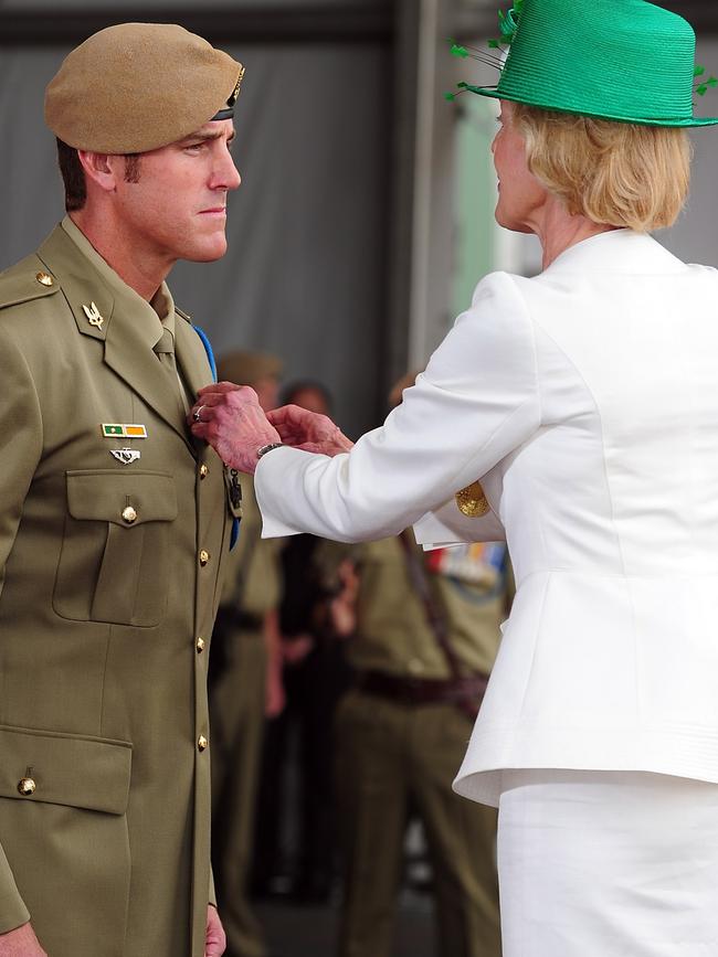 Dame Quentin Bryce awards the Victoria Cross to Ben Roberts-Smith in 2011. Picture: Department of Defence