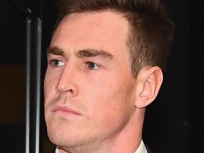 MELBOURNE, AUSTRALIA - JUNE 26:  Jeremy Cameron of the Giants arrives at the AFL Tribunal hearing into his striking charge at AFL House on June 26, 2018 in Melbourne, Australia.  (Photo by Quinn Rooney/Getty Images)