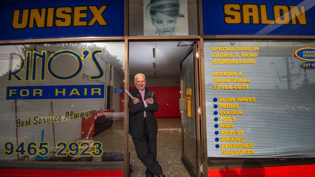 Rino Minniti at the salon in Lalor. Picture: Tony Gough