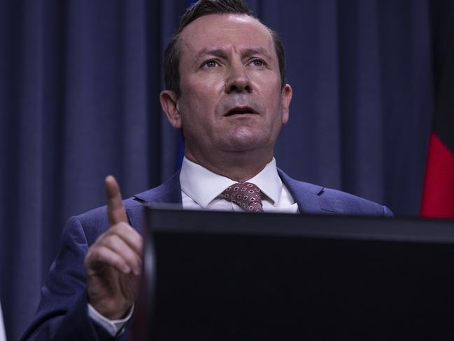 West Australian Premier Mark McGowan yesterday. Picture: Matt Jelonek/Getty Images