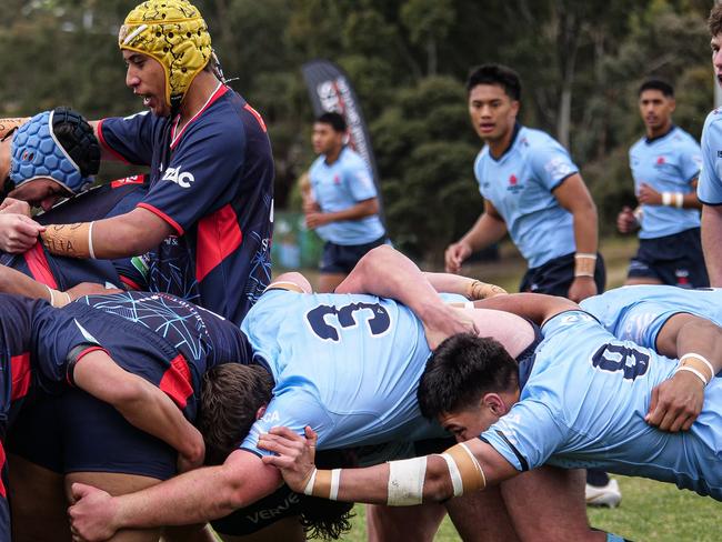 Action in the Super Rugby U16s series match between the Tahs and Rebels. Picture: Rugby Australia