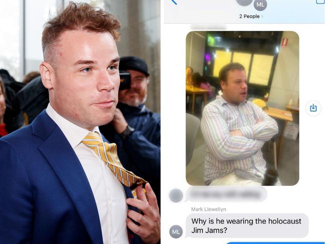 Damaging texts allegedly sent by Mark Llewellyn have been obtained by the ABC.