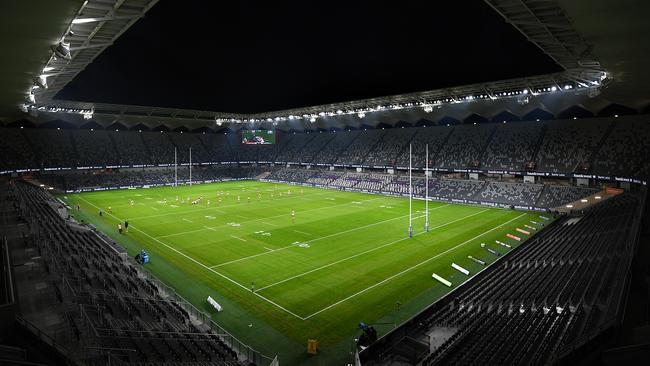 A general view during the Round 3 NRL match between the Sydney Roosters and the South Sydney Rabbitohs at Bankwest Stadium in Sydney, Friday, May 29, 2020. (AAP Image/Dan Himbrechts) NO ARCHIVING, EDITORIAL USE ONLY