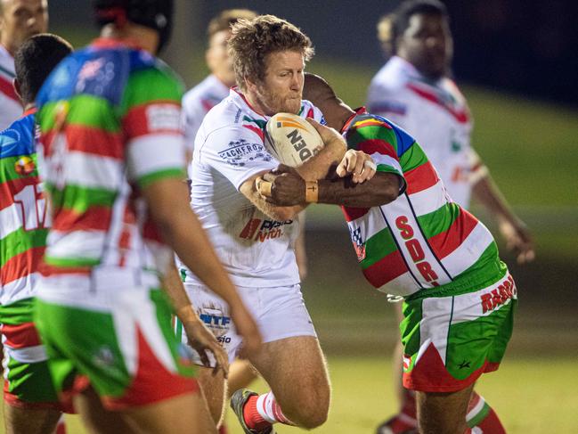 Dragons’ Karl Younger scored the opening try against Brothers. Picture: Che Chorley