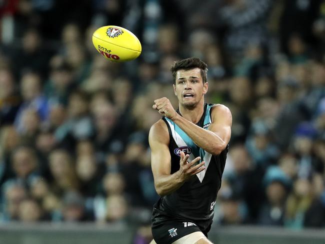 AFL - Port Adelaide v North Melbourne a Adelaide Oval. Ryan Burton. Picture SARAH REED