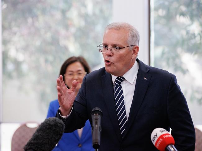 Prime Minister Scott Morrison has distanced his government from a looming interest rate rise. Picture: Jason Edwards