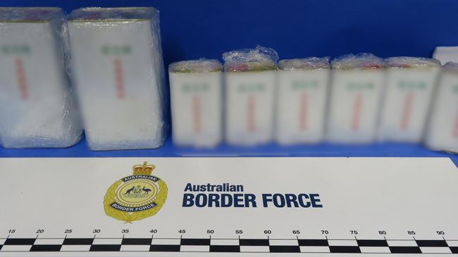 On May 8, a Chinese national was arrested and charged with allegedly importing this 155kg of the drug Bute from Hong Kong into South Australia. Image: Supplied.