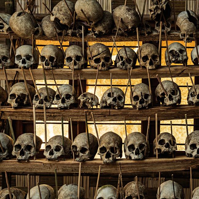 When the Naga of Northeast India converted to Christianity over the past century, church elders insisted they bury the skulls that were once headhunted for power and fertiltiy. This Konyak village is one of the few places that still maintains its collection - machete blows, bullet holes, and all - hidden away in a small display room. Picture: @markleongphotography/National Geographic