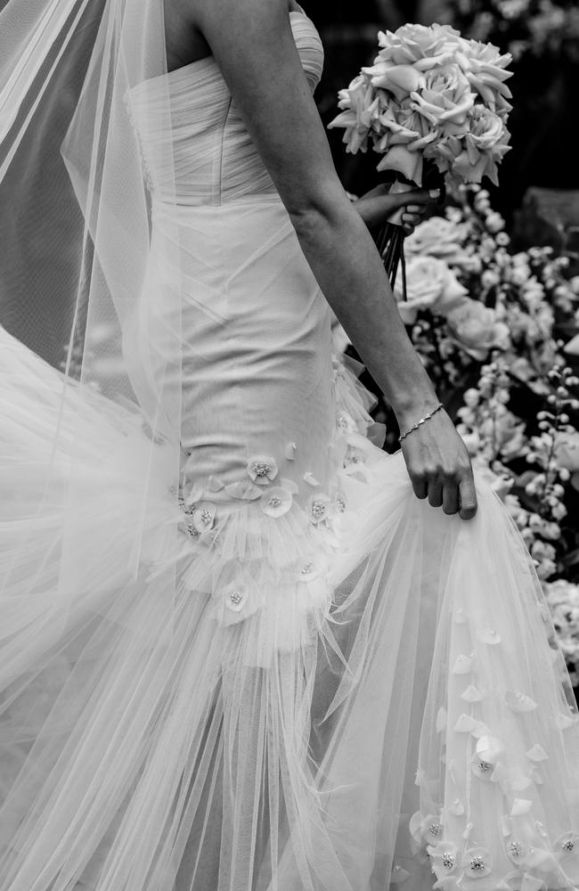 Allie’s gown was pure romance. Picture: Bianca Virtue