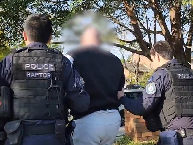 Raptor Squad officers swooped on the address in Pennant Hills yesterday. Picture: NSW Police