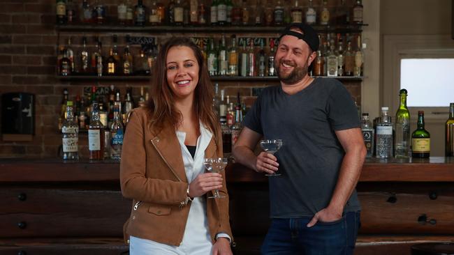 Alexandra Sauzier and Ben Siderowitz, at The Corner House, Bondi, which is opening under the new state government 10 people allowances as of this Friday. Picture: Justin Lloyd