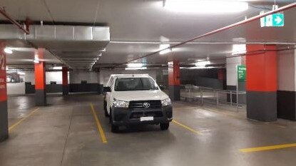 An image showing the location of the proposed car wash facility tat would take over 10 carparking spaces in the basement car park at the Lighthouse residential and commercial complex at Dee Why. Picture: Collard Maxwell Architects