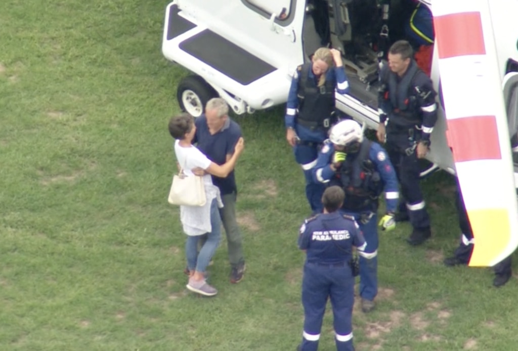 He was reunited with his wife on Monday afternoon. Picture: 9 News