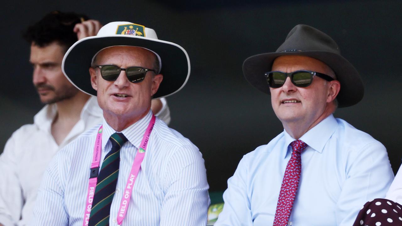 The Prime Minister watches the Boxing Day Test.