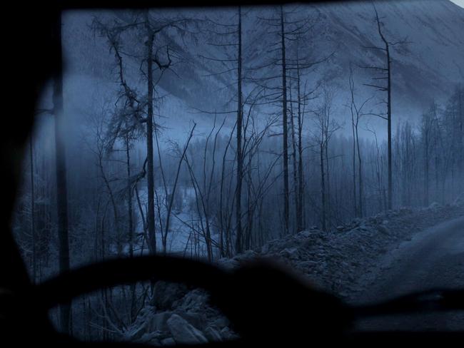 The “Road of Bones” leading to Oymyakon Village of Oymyakon. Picture: Amos Chapple/REX/Shutterstock/Australscope