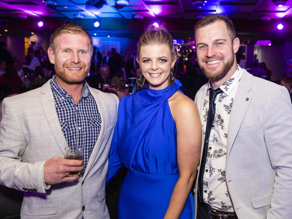 Tim Smith (left) of Tim Smith Constructions with Amy and Chris Evans of Lavish Constructions. Amy was recognised with the award for Women in Building. Picture: Kevin Farmer